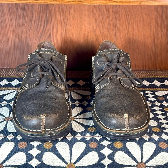 Clarks Men’s Active Air Brown Leather Lace Up Split Toe shoes size 9.5 - Picture 2 of 9